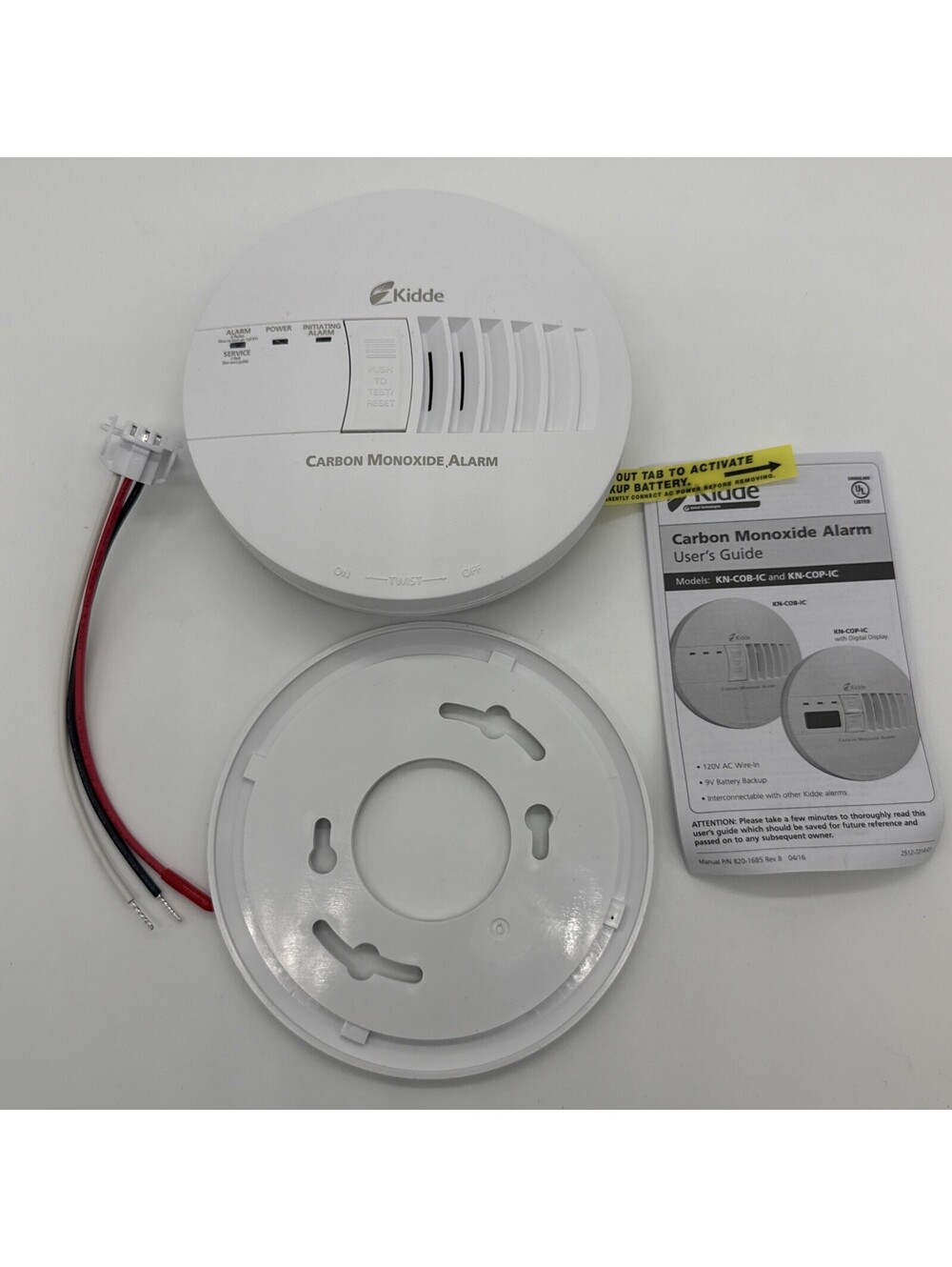 Kidde Carbon Monoxide Alarm 120 V Direct Wire Battery Backup 900-0120 no box